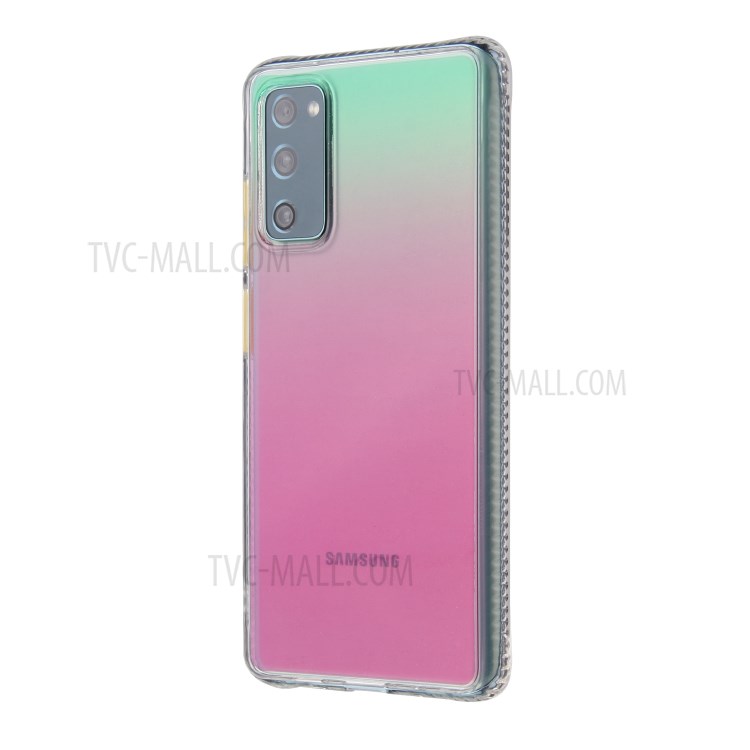 Color Gradient TPU + Acrylic Phone Cover Shell for Samsung Galaxy S20 FE/S20 Fan Edition/S20 FE 5G/S20 Fan Edition 5G/S20 Lite - Pink-8