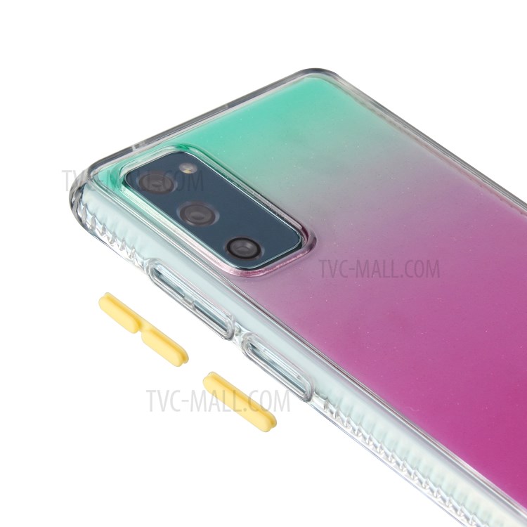 Color Gradient TPU + Acrylic Phone Cover Shell for Samsung Galaxy S20 FE/S20 Fan Edition/S20 FE 5G/S20 Fan Edition 5G/S20 Lite - Pink-9
