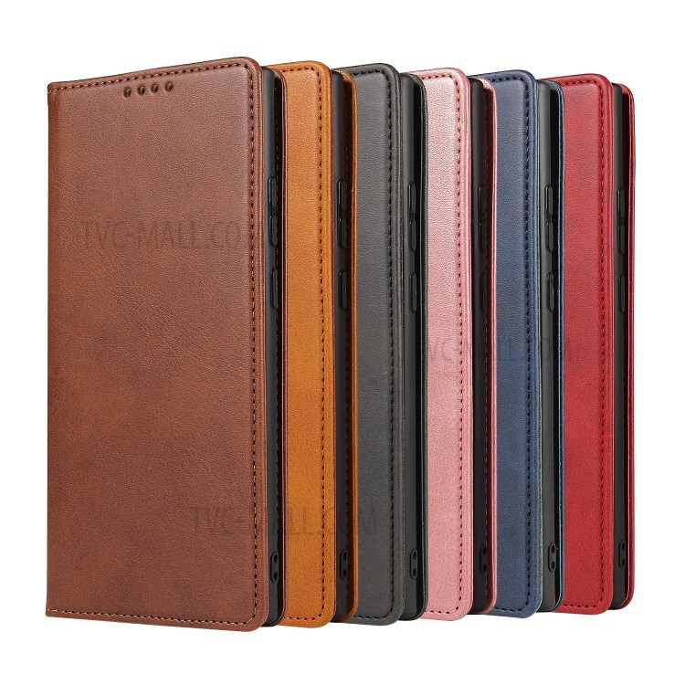 Business Style Auto-absorbed Leather Wallet Mobile Phone Case for Samsung Galaxy Note20 Ultra 5G / Galaxy Note20 Ultra - Black-10