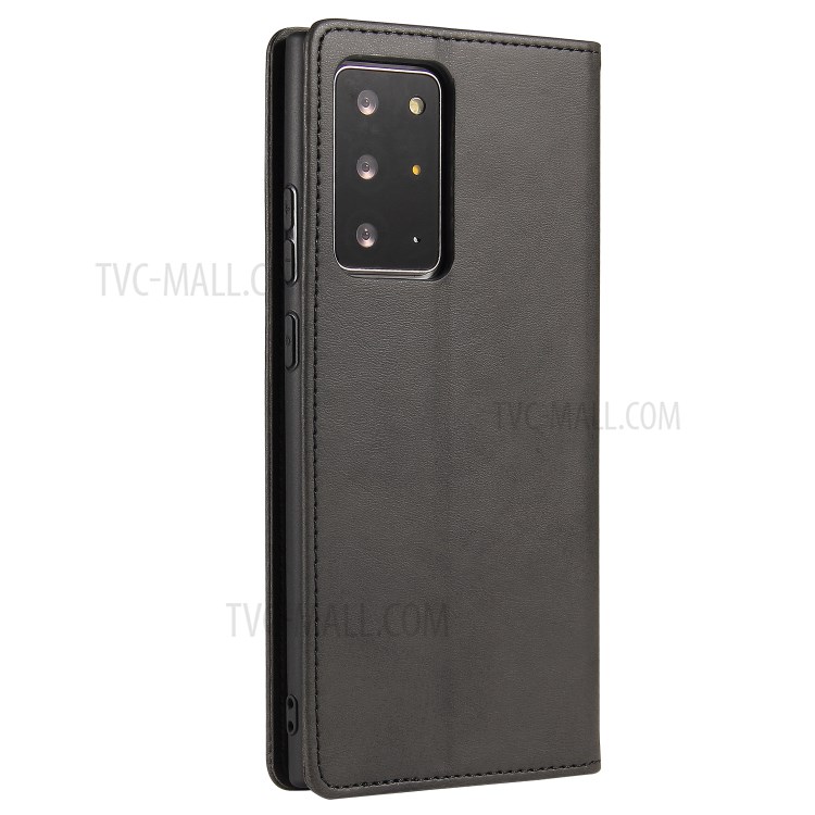 Business Style Auto-absorbed Leather Wallet Mobile Phone Case for Samsung Galaxy Note20 Ultra 5G / Galaxy Note20 Ultra - Black-3