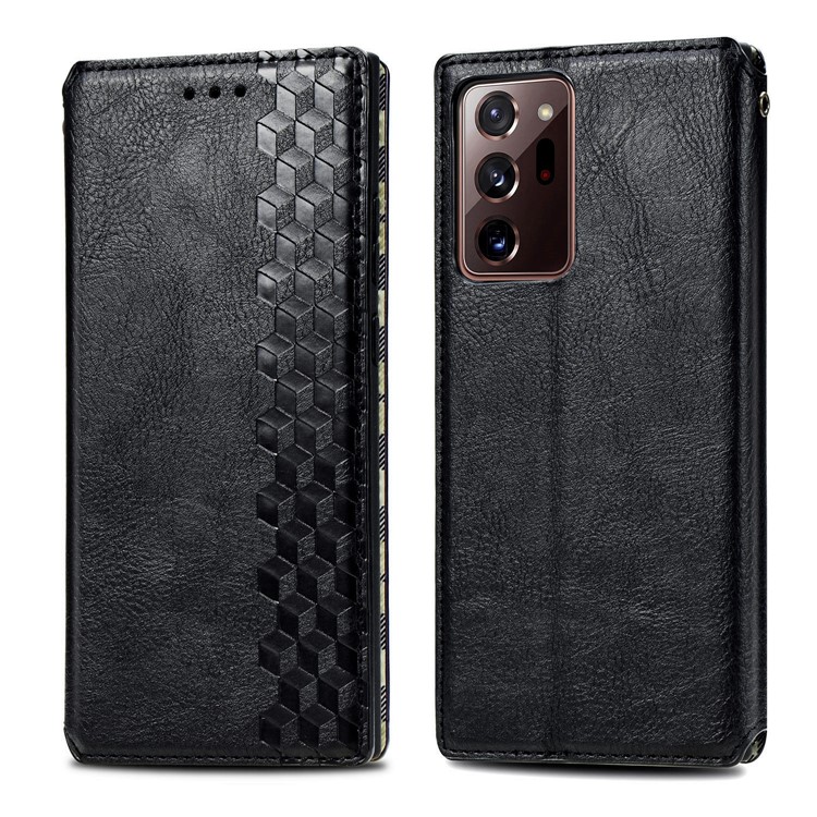 Auto-Absorbed Diamond Effect Leather Phone Cover Case for Samsung Galaxy Note 20 Ultra/Note 20 Ultra 5G - Black-3