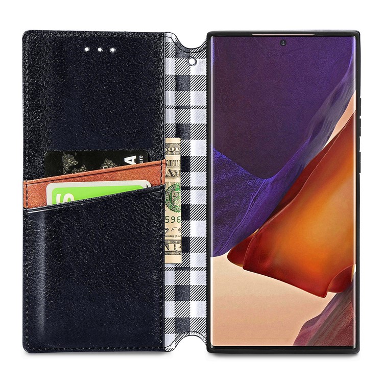 Auto-Absorbed Diamond Effect Leather Phone Cover Case for Samsung Galaxy Note 20 Ultra/Note 20 Ultra 5G - Black-5