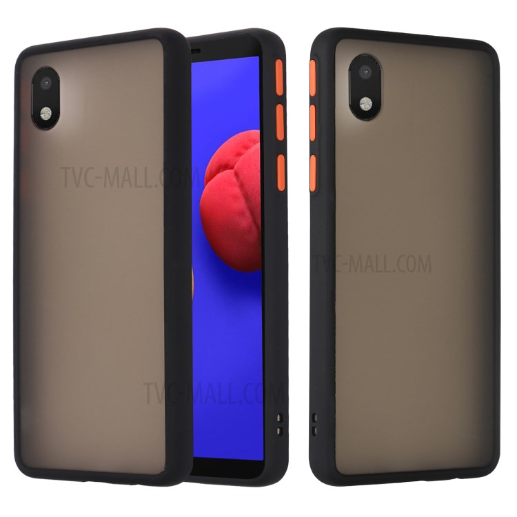Matte Skin Drop-proof PC + TPU Phone Protector Cover for Samsung Galaxy A01 Core - Black-1
