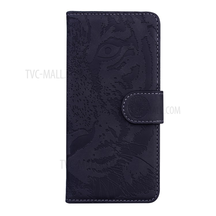 Tiger Face Imprinting Leather Phone Case with Wallet and Stand for Samsung Galaxy M31s - Black-9