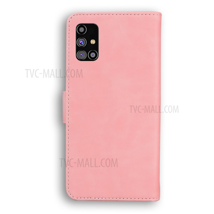 Wallet Stand Magnetic Clasp PU Leather Case for Samsung Galaxy M31s - Pink-2