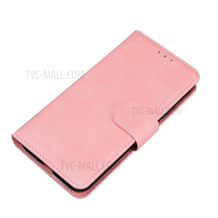 Wallet Stand Magnetic Clasp PU Leather Case for Samsung Galaxy M31s - Pink-3