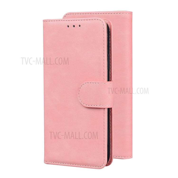 Wallet Stand Magnetic Clasp PU Leather Case for Samsung Galaxy M31s - Pink-5