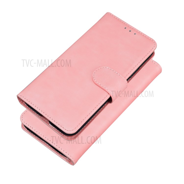 Wallet Stand Magnetic Clasp PU Leather Case for Samsung Galaxy M31s - Pink-6