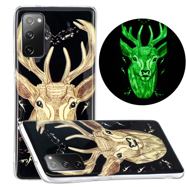 Noctilucent IMD TPU Phone Back Shell for Samsung Galaxy S20 FE/S20 Fan Edition/S20 FE 5G/S20 Fan Edition 5G - Elk-2