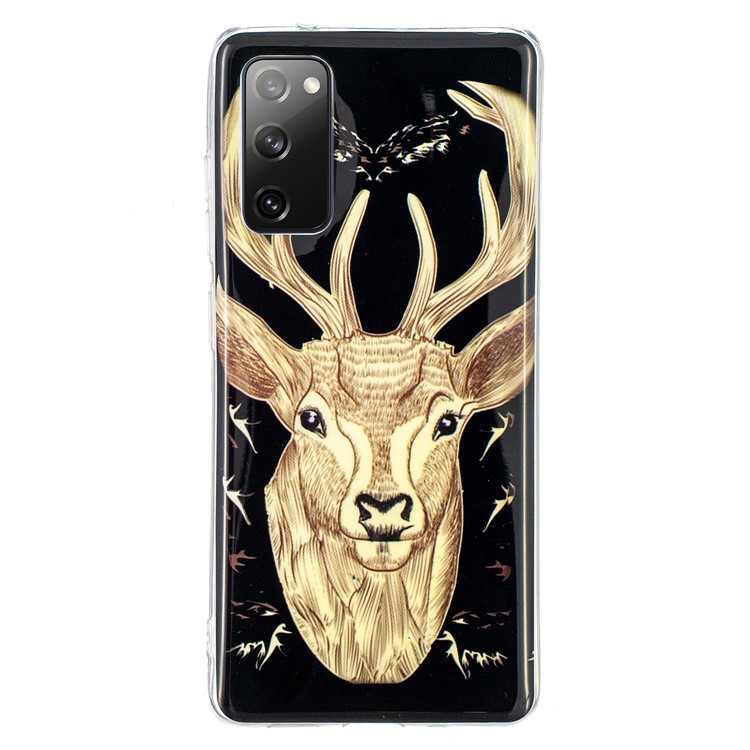 Noctilucent IMD TPU Phone Back Shell for Samsung Galaxy S20 FE/S20 Fan Edition/S20 FE 5G/S20 Fan Edition 5G - Elk-4