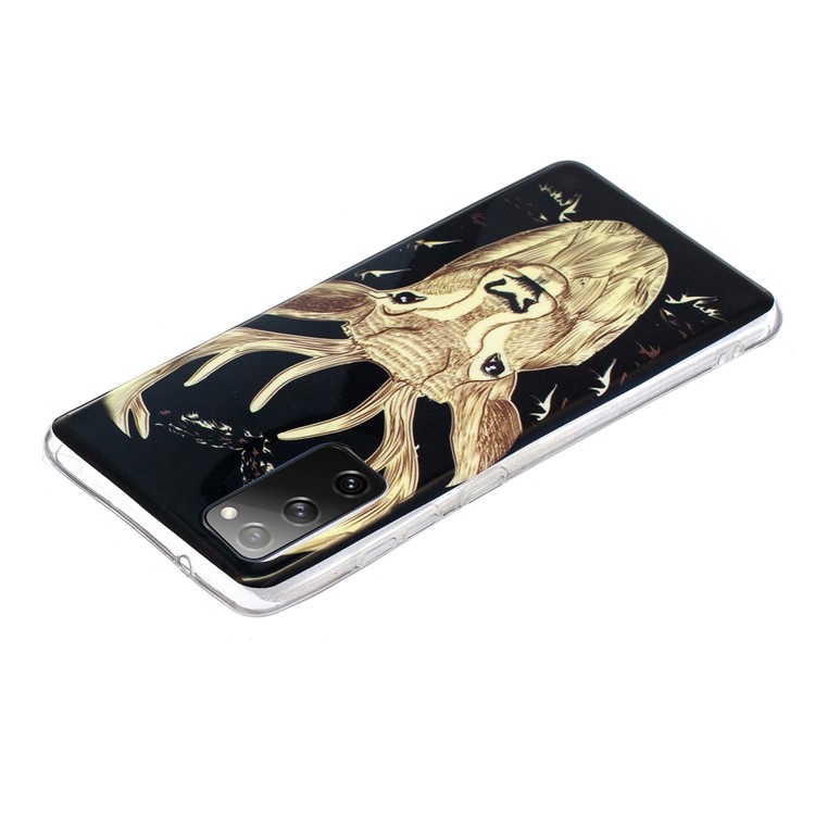 Noctilucent IMD TPU Phone Back Shell for Samsung Galaxy S20 FE/S20 Fan Edition/S20 FE 5G/S20 Fan Edition 5G - Elk-5