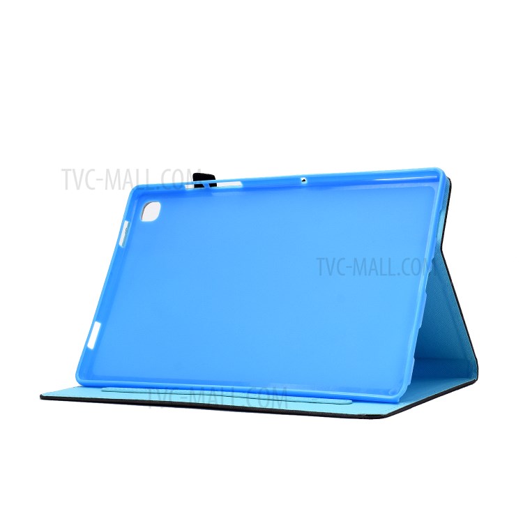 Pattern Printing Card Holder Leather Cover for Samsung Galaxy Tab S6 Lite P610 Stand Case - Lion-9