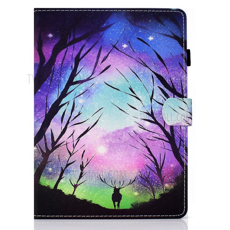 Patterned Leather Protector Card Holder for iPad Pro 11-inch (2020)/(2018)/iPad Air (2020) Stand Case - Elk-4