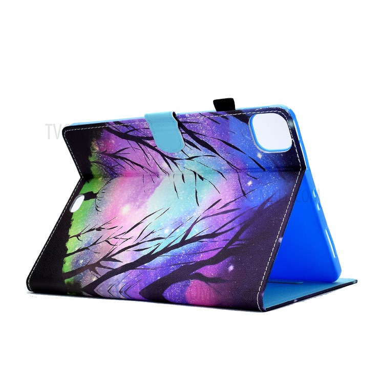 Patterned Leather Protector Card Holder for iPad Pro 11-inch (2020)/(2018)/iPad Air (2020) Stand Case - Elk-6