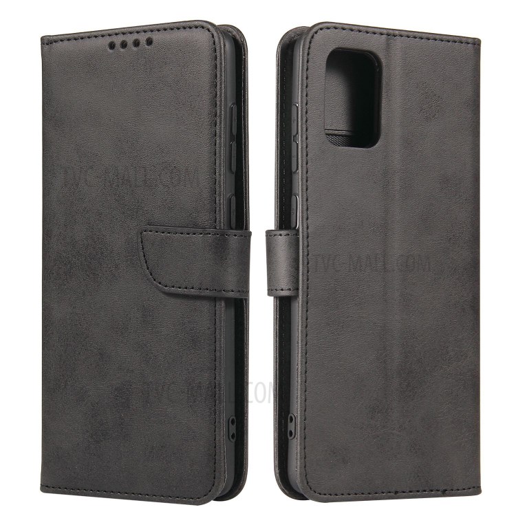 Business Style Magnetic Clasp Wallet Leather Cover for Samsung Galaxy S20 FE/S20 Fan Edition/S20 FE 5G/S20 Fan Edition 5G - Black-1