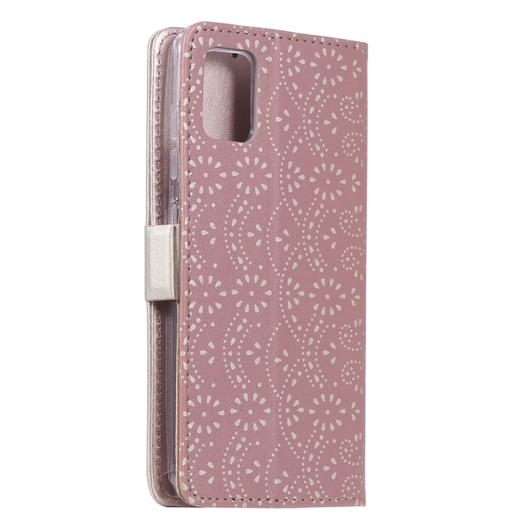 Lace Flower Skin Zipper Leather Cover for Samsung Galaxy S20 FE/S20 Fan Edition/S20 FE 5G/S20 Fan Edition 5G - Pink-6