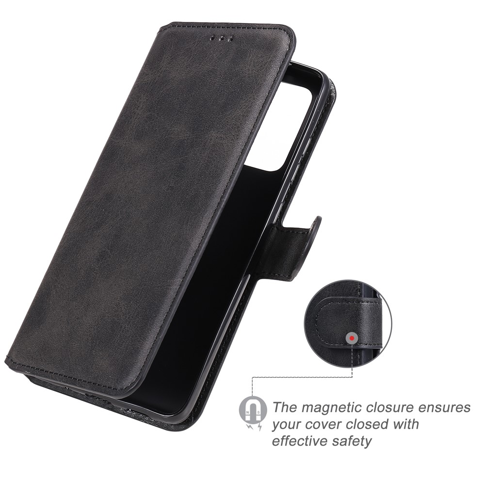 Wallet + Stand Classic Style Flip Leather Phone Case for Samsung Galaxy S20 FE/S20 Fan Edition/S20 FE 5G/S20 Fan Edition 5G/S20 Lite - Black-8