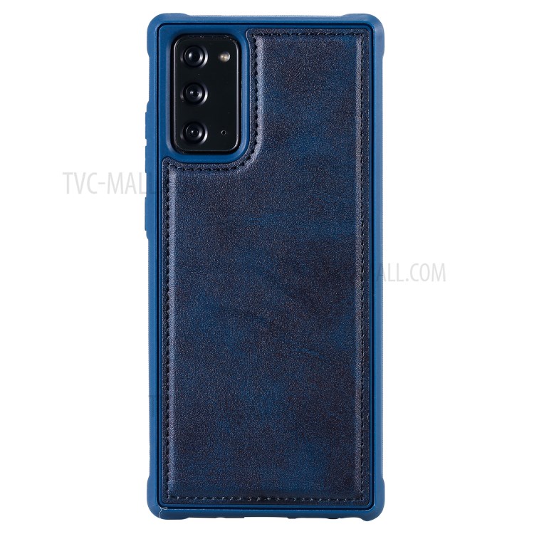 Magnetic Destacleable 2-em-1 Carteira Phone Case Para Samsung Galaxy Nota 20 / Nota 20 5G - Azul-11