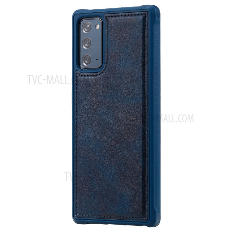 Magnetic Destacleable 2-em-1 Carteira Phone Case Para Samsung Galaxy Nota 20 / Nota 20 5G - Azul-14