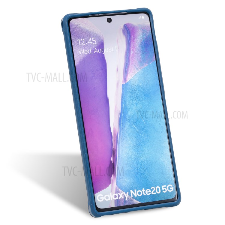 Magnetic Destacleable 2-em-1 Carteira Phone Case Para Samsung Galaxy Nota 20 / Nota 20 5G - Azul-17