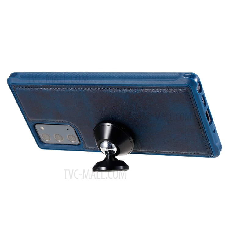 Magnetic Destacleable 2-em-1 Carteira Phone Case Para Samsung Galaxy Nota 20 / Nota 20 5G - Azul-22