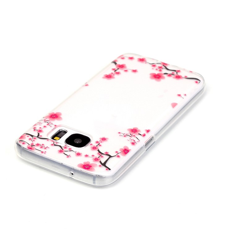 Transparent IMD TPU Phone Cover for Samsung Galaxy S7 G930 - Plum Blossom-4
