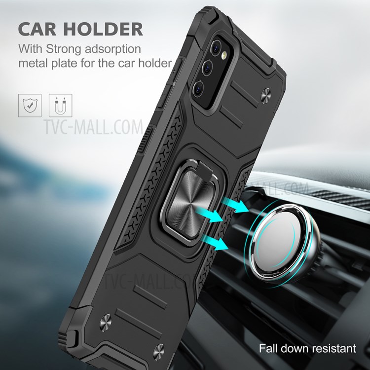 Detachable 2-in-1 Kickstand TPU + PC Shell with Metal Sheet for Samsung Galaxy A41 (Global Version) - Black-6