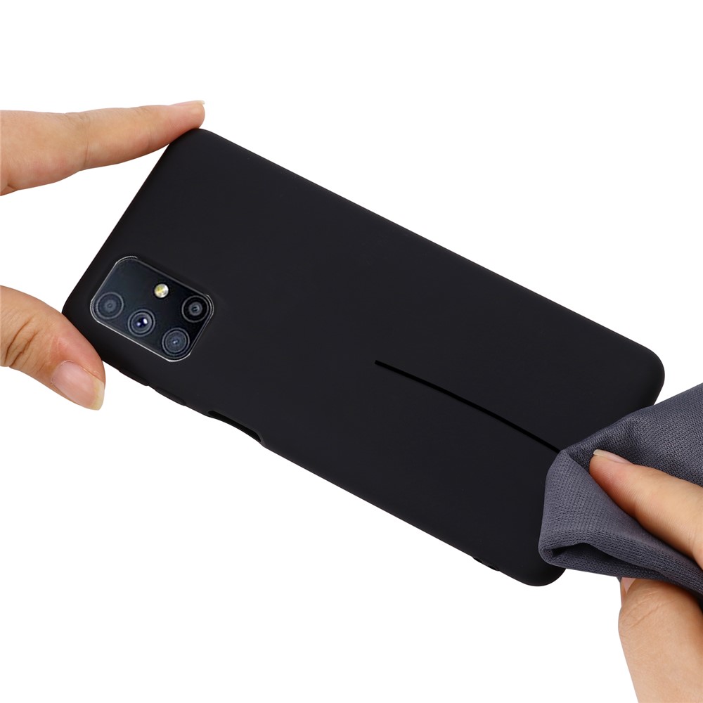 Liquid Silicone Phone Case for Samsung Galaxy M51 (Side Fingerprint Version) - Black-5