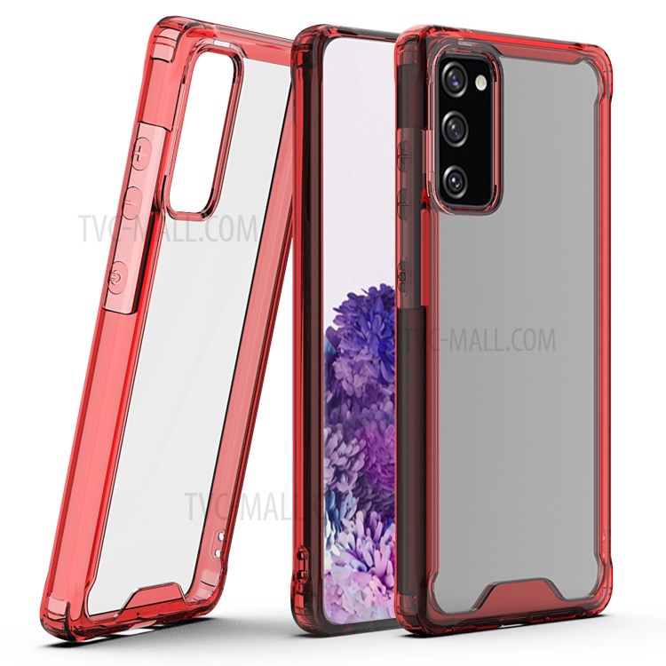 Wholesale Bumper Shock Absorbing Clear Pc Acrylic Phone Cover Case For Samsung Galaxy S Fe S Fan Edition S Fe 5g S Fan Edition 5g S Lite Red From China Tvc Mall Com