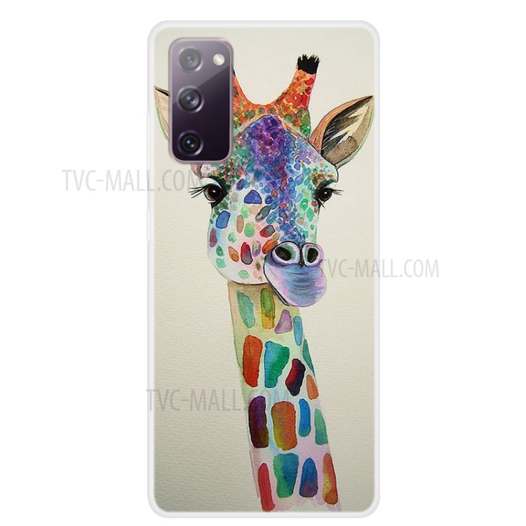 Pattern Printing TPU Phone Case for Samsung Galaxy S20 FE 5G / Galaxy S20 FE - Giraffe-1