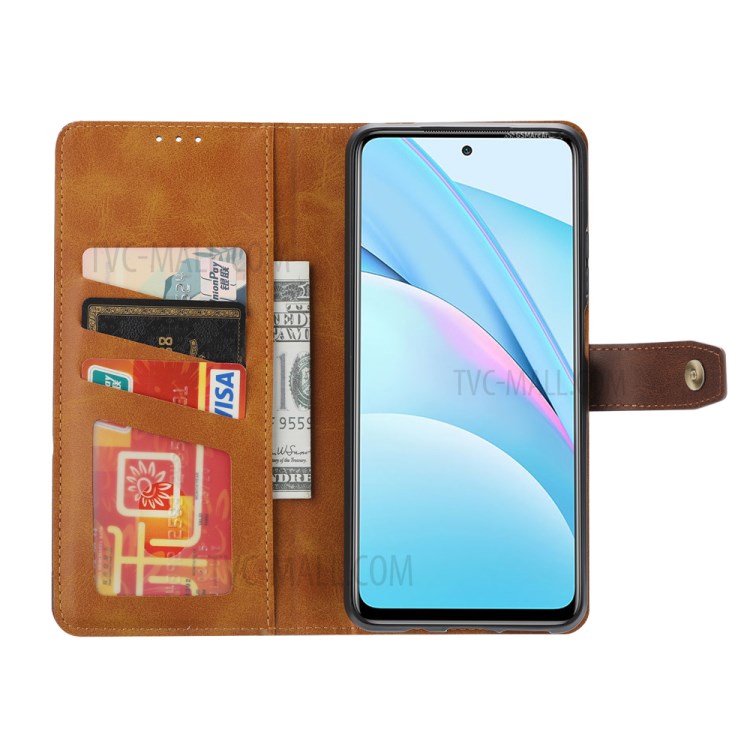 Leather Wallet Stand Phone Shell with Supporting Stand for Samsung Galaxy S20 FE/S20 Fan Edition/S20 FE 5G/S20 Fan Edition 5G - Brown-4