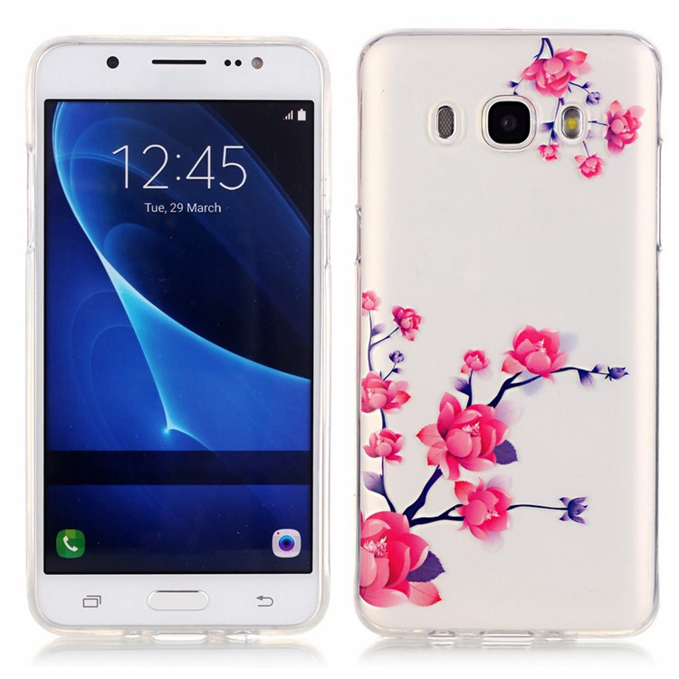 Transparent IMD TPU Phone Cover for Samsung Galaxy J5 (2016) - Blooming Flower-1