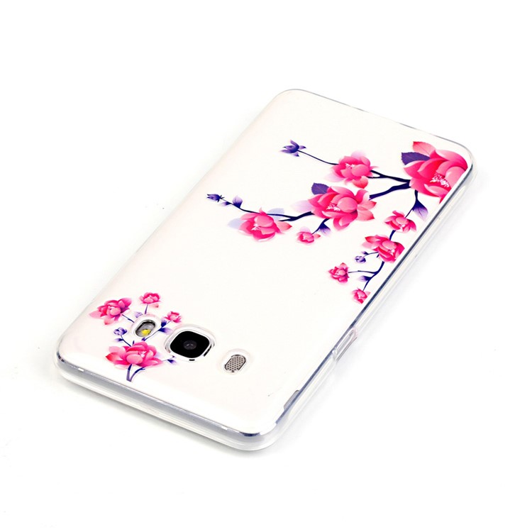 Transparent IMD TPU Phone Cover for Samsung Galaxy J5 (2016) - Blooming Flower-4