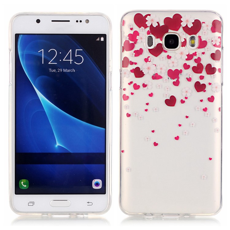 

Transparent IMD TPU Phone Cover for Samsung Galaxy J5 (2016) - Hearts and Flower
