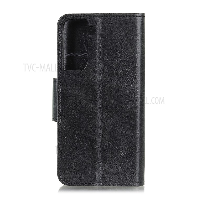 Bi-Color Crazy Cavalo Pele PU Couro Capa De Capa Para Samsung Galaxy S30 - Preto-7