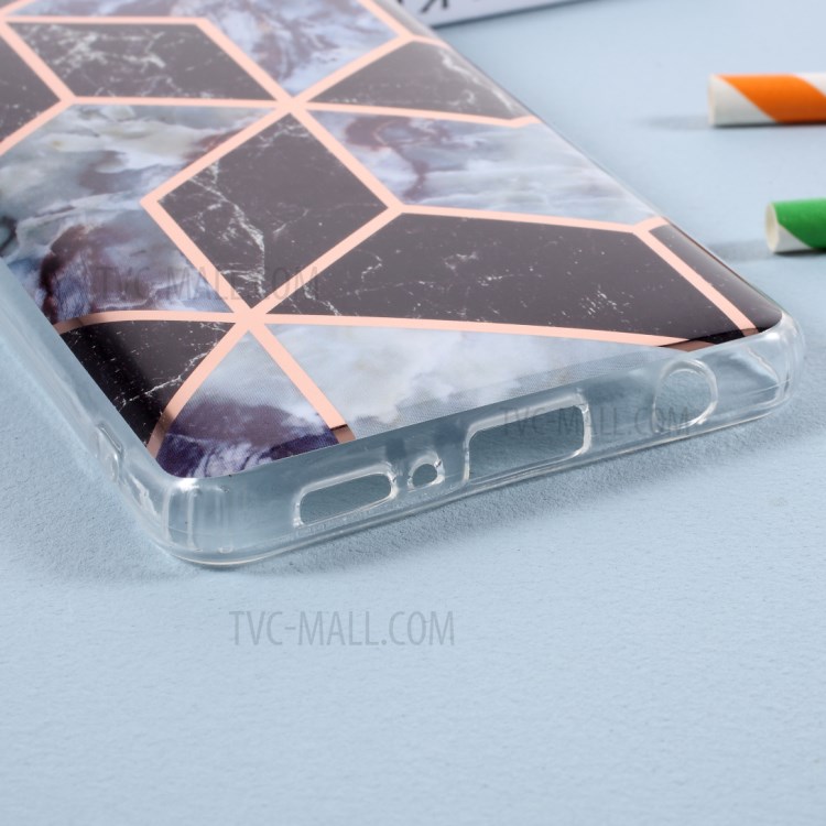 Padrão De Mármore Em Splicing Para Samsung Galaxy A21s Dochaplasting IMD TPU Case Voltar - Estilo A.-4