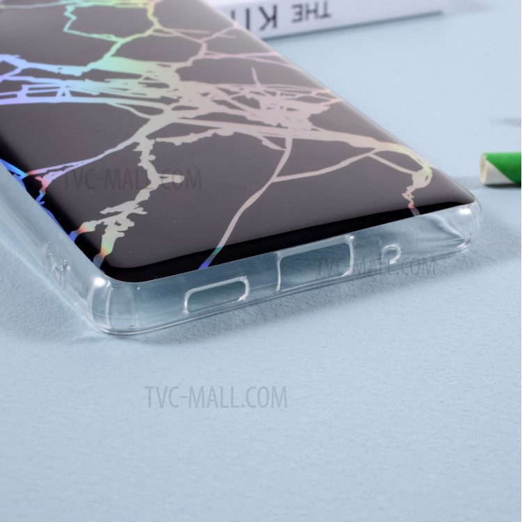 Лазерная Резьба IMD красочный Мрамор TPU Телефонный Корпус Для Samsung Galaxy S20 FE / S20 Fan Edition / S20 FE 5G / S20 Вентилятор Edition 5G / S20 Lite - Черный-4