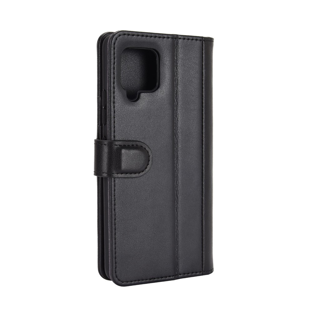 Shell Protetor De Telefone De Couro Dividido Com Carteira E Suporte Para Samsung Galaxy A42 5G - Preto-8