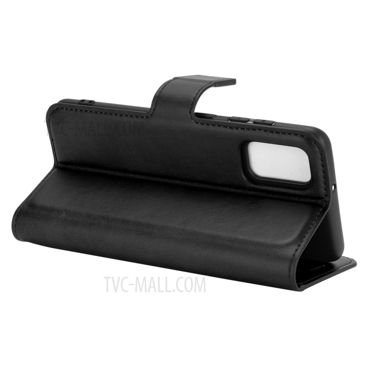 Square Buckle PU Leather Folio Flip Cover Case for Samsung Galaxy A41 (Global Version) - Black-6