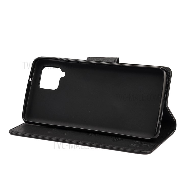 Butterfly Pattern Imprinting Leather Phone Shell for Samsung Galaxy A42 5G - Black-5