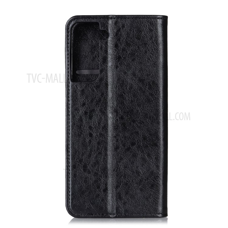 Strong Auto-Absorbed Crazy Horse Texture Leather Phone Cover Shell for Samsung Galaxy S30 Pro/S21 Plus - Black-3