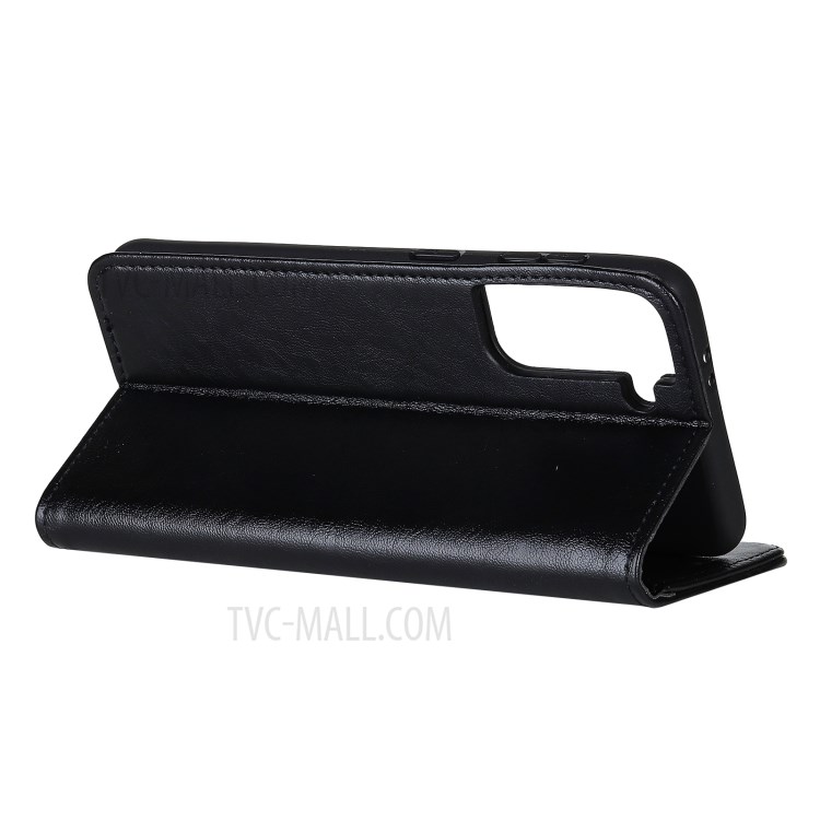 Strong Auto-Absorbed Crazy Horse Texture Leather Phone Cover Shell for Samsung Galaxy S30 Pro/S21 Plus - Black-4
