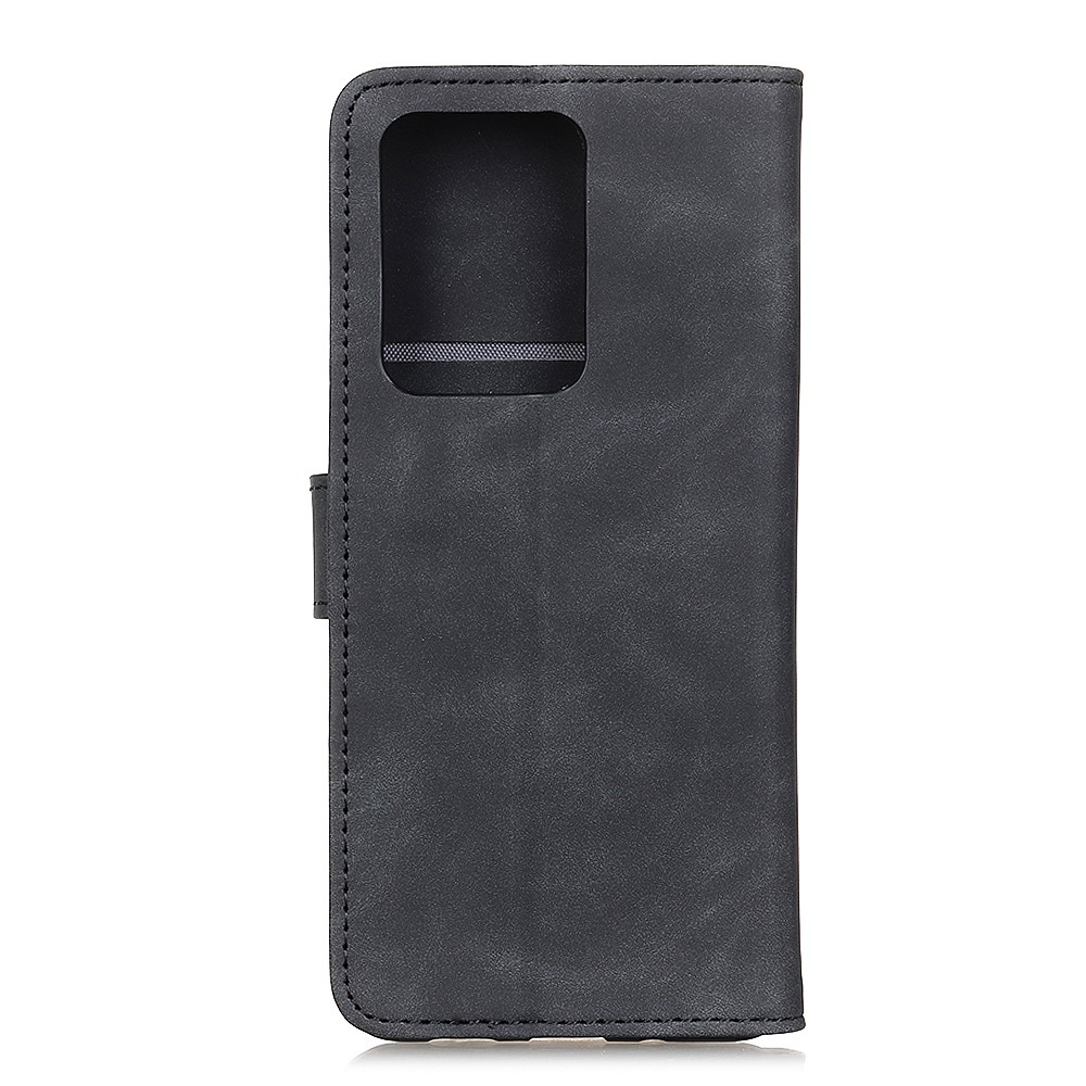 KHAZNEH Retro Leather Texture Phone Protective Case for Samsung Galaxy S30 Ultra/S21 Ultra - Black-3