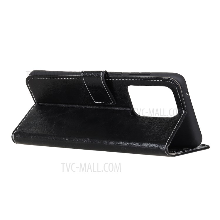 Retro Style Crazy Horse Texture Leather Phone Protective Shell for Samsung Galaxy S30 Ultra/S21 Ultra - Black-4