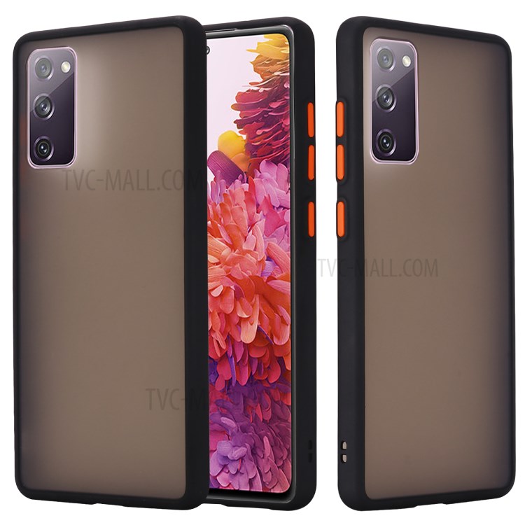 Matte Surface Skin-Touch-Feeling PC + TPU Hybrid Phone Protective Case for Samsung Galaxy S20 FE/S20 Fan Edition/S20 FE 5G/S20 Fan Edition 5G/S20 Lite - Black-1