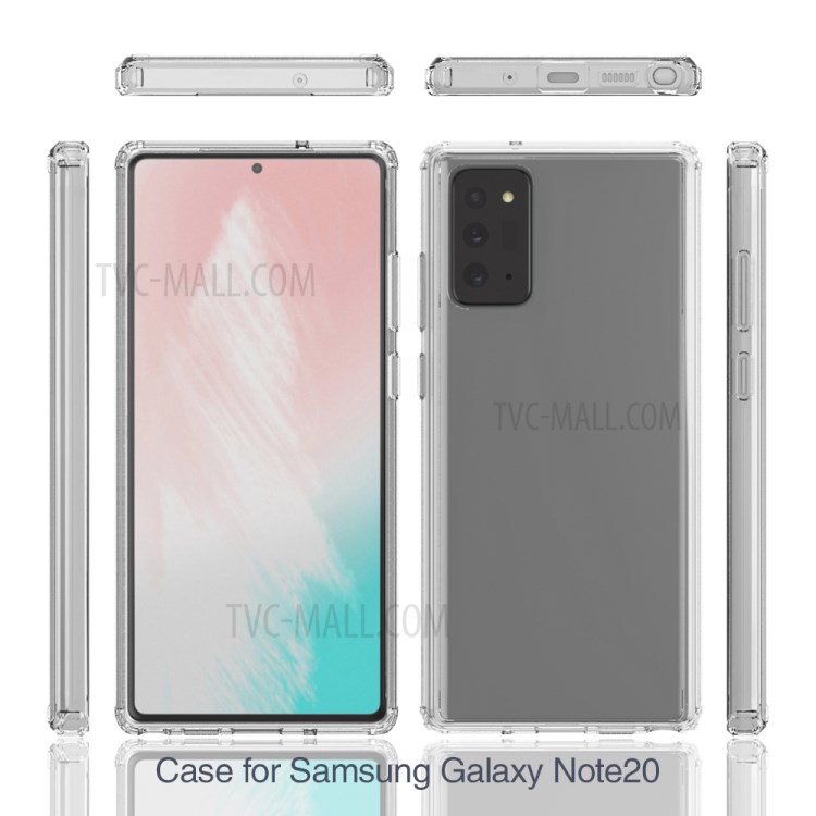 Hard Acrylic Back + Colorful Soft TPU Edge Anti-Scratch Hybrid Case for Samsung Galaxy Note 20/Note 20 5G - Transparent-2