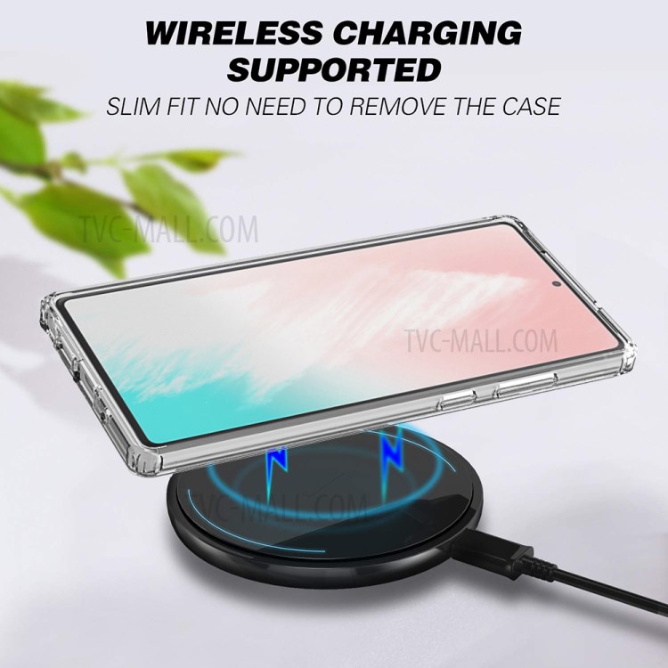 Hard Acrylic Back + Colorful Soft TPU Edge Anti-Scratch Hybrid Case for Samsung Galaxy Note 20/Note 20 5G - Transparent-4