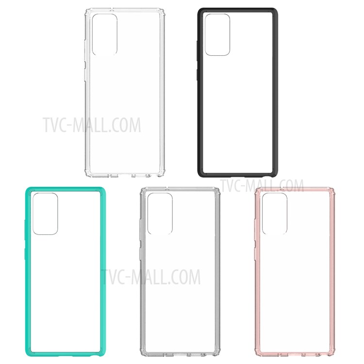 Hard Acrylic Back + Colorful Soft TPU Edge Anti-Scratch Hybrid Case for Samsung Galaxy Note 20/Note 20 5G - Transparent-8
