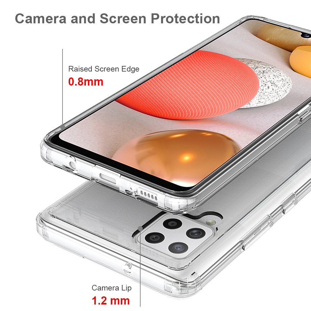 Anti-Scratch Hard Acrylic Back + Soft TPU Edge Super Slim Crystal Clear Hybrid Case for Samsung Galaxy A42 5G - Transparent-4