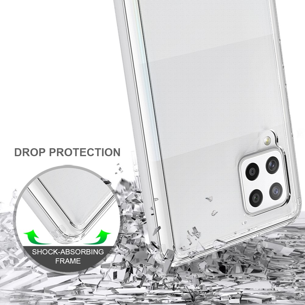 Anti-Scratch Hard Acrylic Back + Soft TPU Edge Super Slim Crystal Clear Hybrid Case for Samsung Galaxy A42 5G - Transparent-5